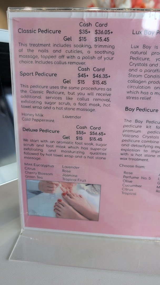 Pedicure chairs in a clean nail salon